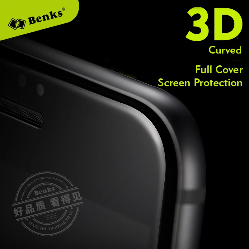 Benks 3D изогнутое закаленное стекло AGC HD полноэкранная защита для iPhone 8 7 plus SE 2