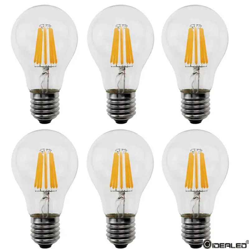 

Светодиодсветодиодный лампа накаливания GIDEA 6 Вт с регулируемой яркостью, эквивалент 60 Вт, светодиодсветильник ПА в стиле Эдисона 110 В, Мягка...