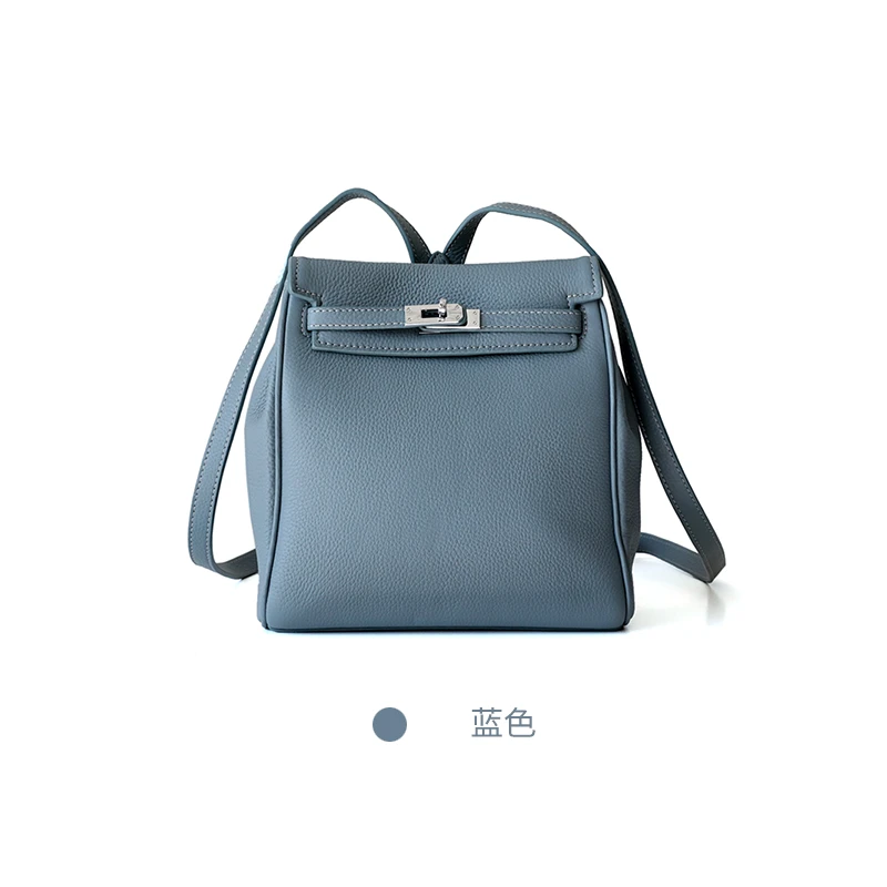 Camelia Padlock рюкзак из натуральной коровья кожа Мода знаменитостей Back Pack