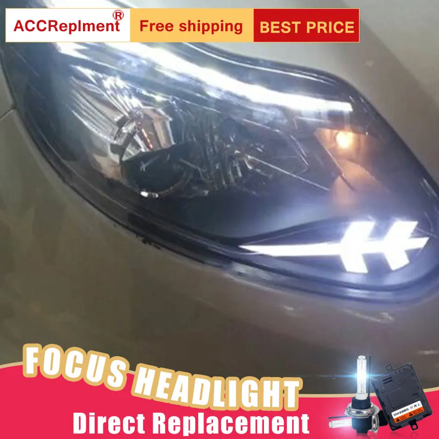 2 шт. светодиодный ные фары для Ford Focus 2012-2014 Автомобильные ангельские глазки