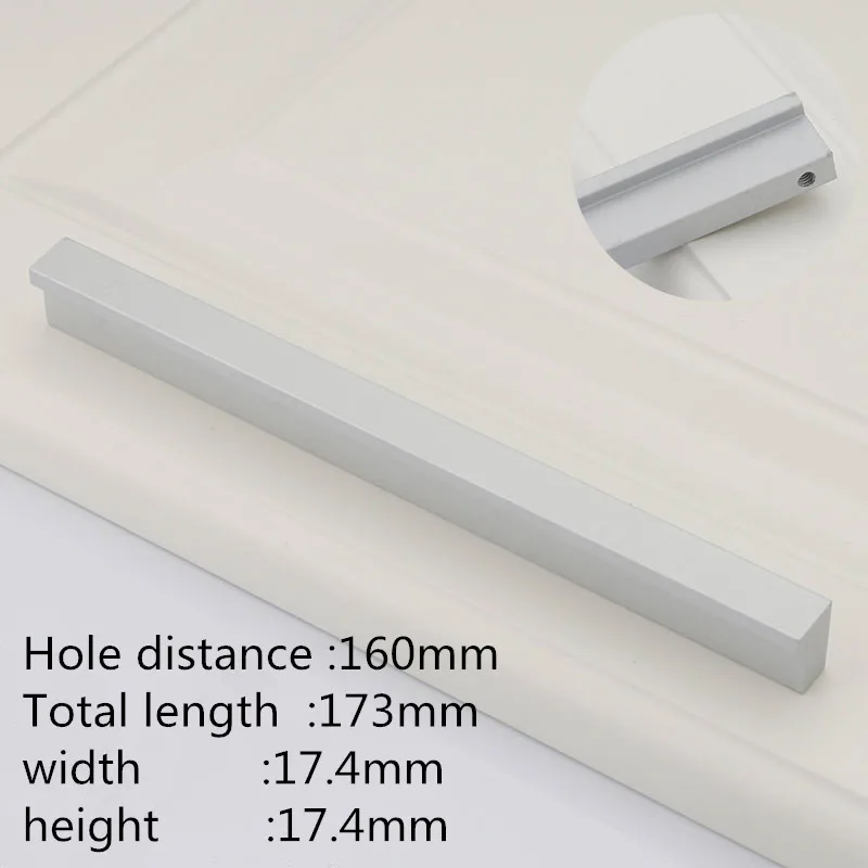 Silver 160MM KK& FING, американский Твердый алюминиевый сплав, дверные ручки для шкафа, ручки для ящиков, ручки для шкафа, дверные ручки, оборудование для обработки мебели - Цвет: Silver 160MM