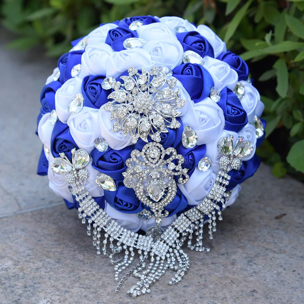Букет невесты AYiCuthia De Mariage Mauve королевский синий/фиолетовый/черный букет для