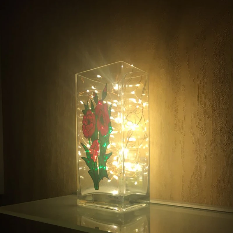 Праздничный Рождественский светильник s 2 м 3 5 10 светодиодная гирлянда из медной