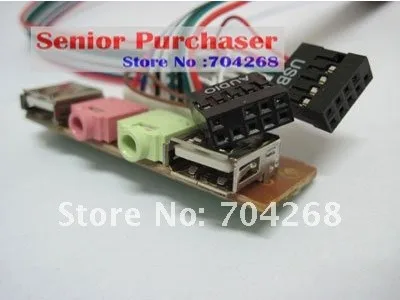 Настольный компьютер хост Чехол передняя панель ввода/вывода USB 2 0 Аудио микрофон