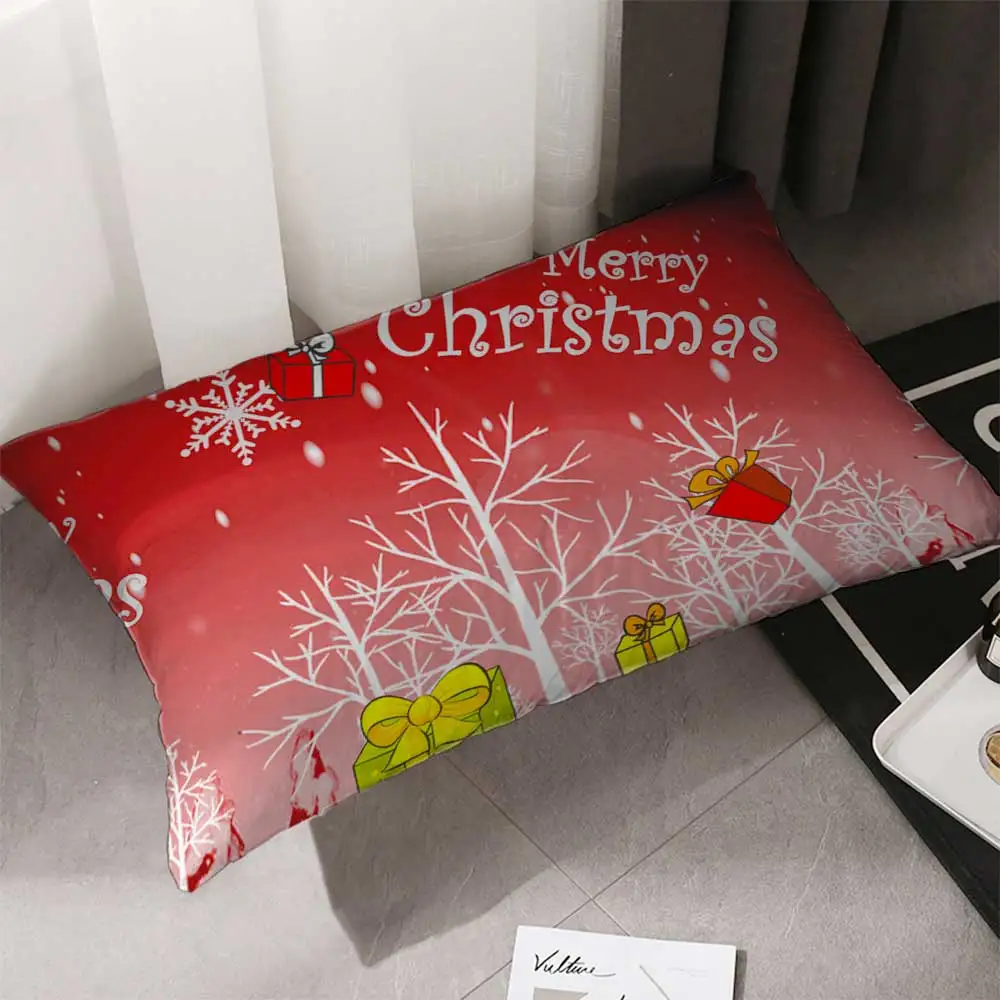 Santa Claus Christmas Bedding Sets Cotton Elegant Snowflake Duvet Cover Cartoon Kid Set E | Дом и сад