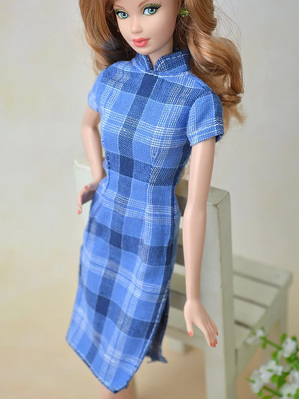 2pcs/lot Handmade 2015 New Design Cheongsam Ancient Costume Clothing Outfit For Kurhn Barbie Doll Random colors Girls Gift | Игрушки и
