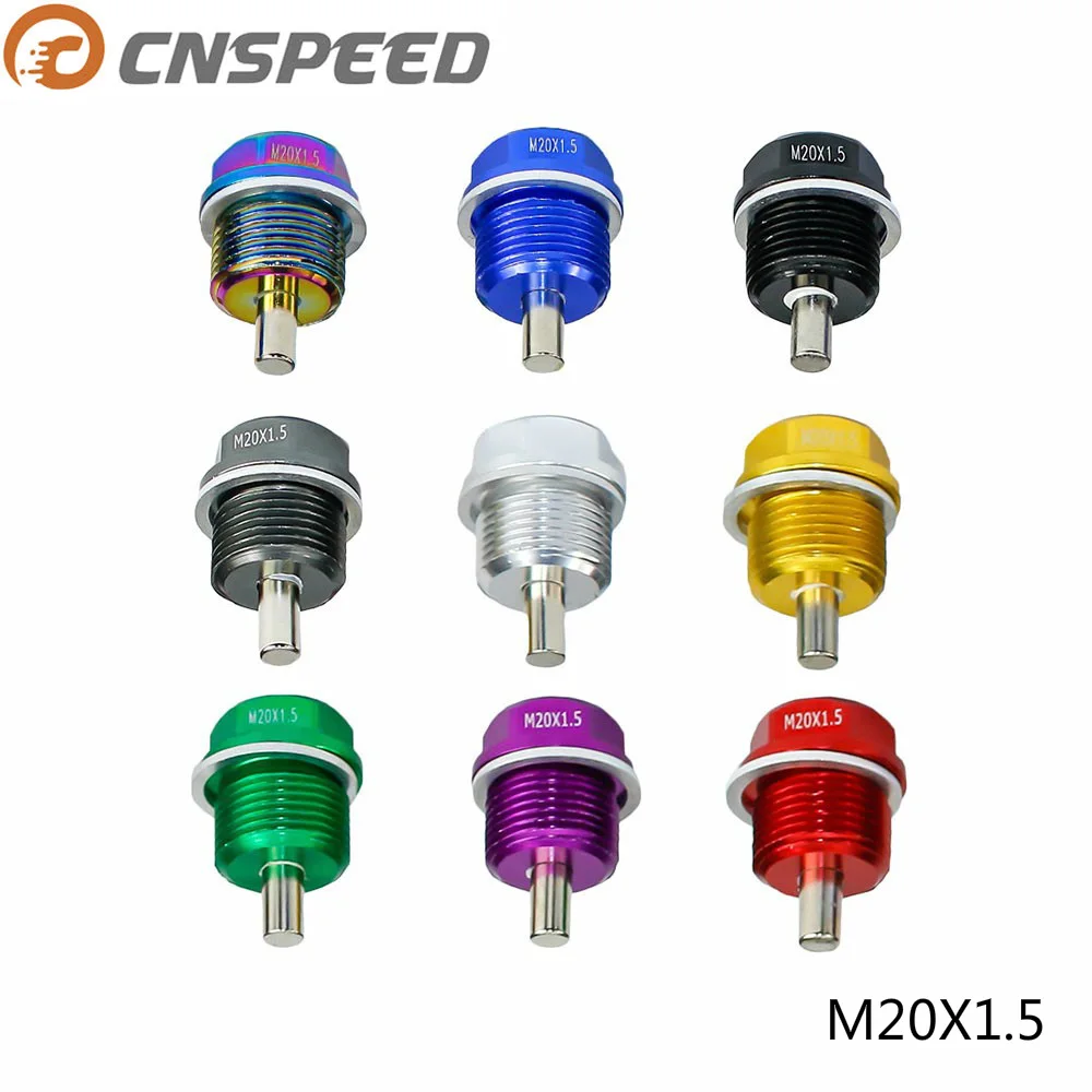 Магнитная дренажная масляная пробка CNSPEED M20 * P1.5MM алюминиевый болт сливная для