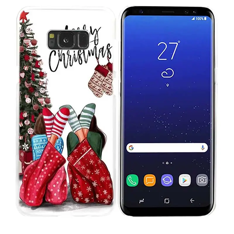 Чехол из поликарбоната для samsung Galaxy M20 M30 M40 M10 S10e S10 S9 S8 Plus S7 Note 8 9 Жесткий чехол для телефона Роскошные коричневые волосы для мамы и дочки - Цвет: 06