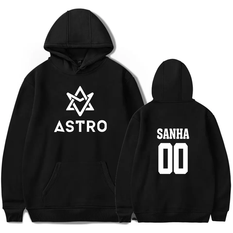 Kpop Астро звезда Группа печатных толстовки Moletom Harajuku Толстовка пуловер, худи в повседневном стиле куртка в уличном стиле Мужская/женская одежда