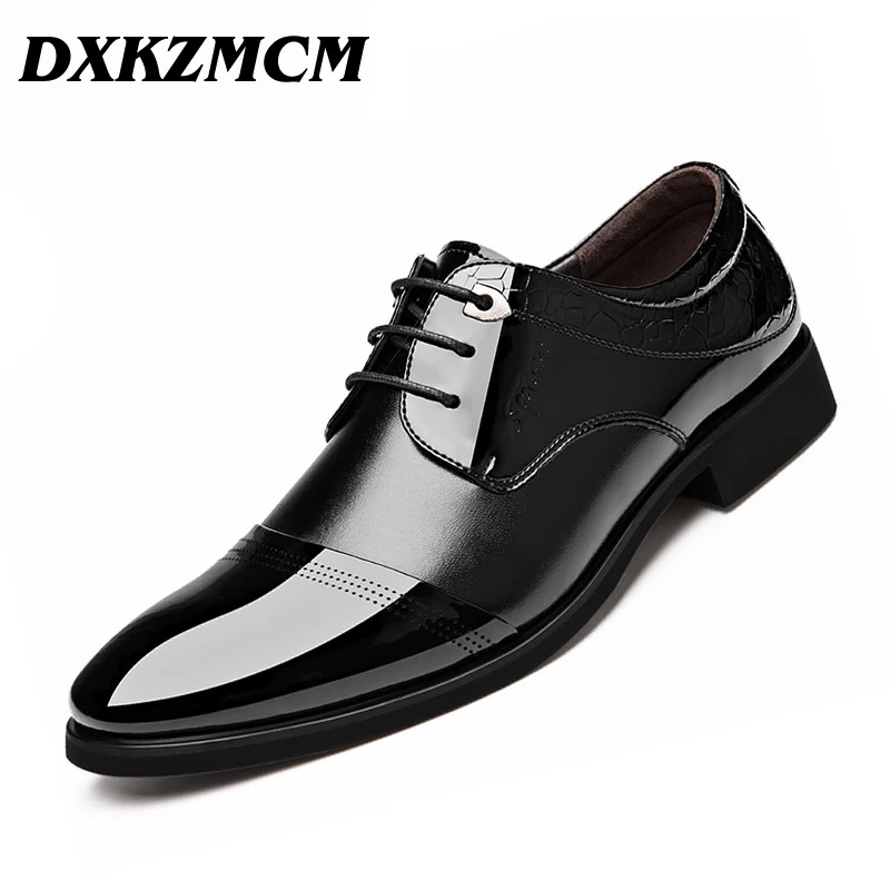 Мужские туфли-оксфорды черные кожаные офисные туфли на весну-лето | Обувь