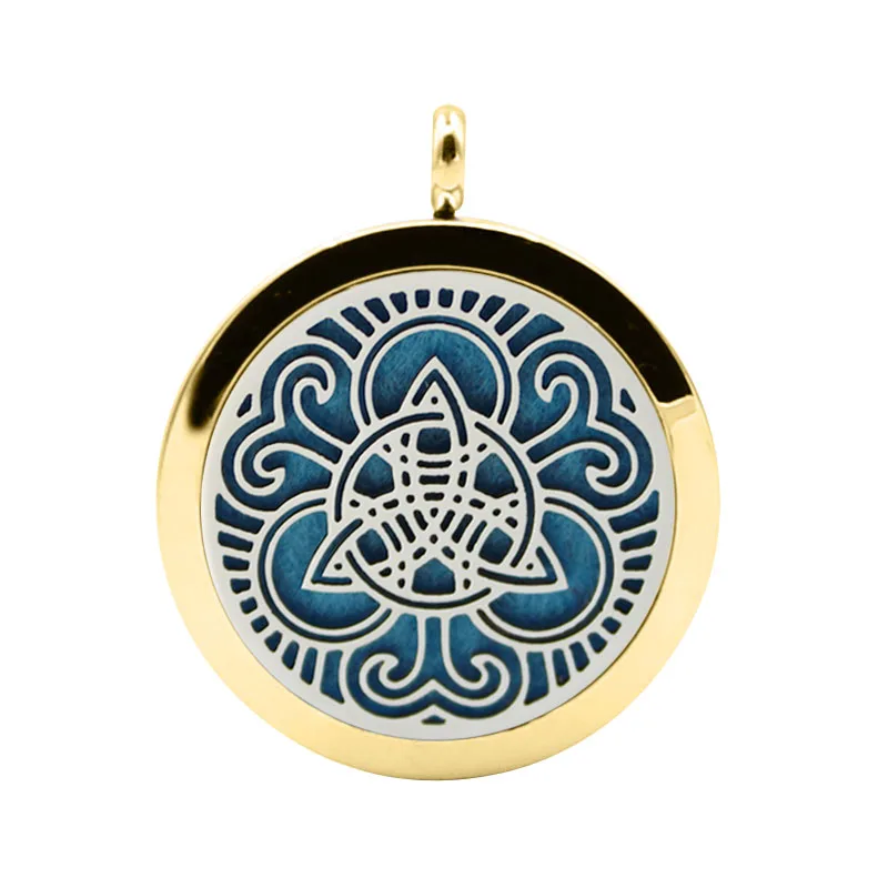pendant necklace Модный кулон из нержавеющей стали 316L с эфирным маслом 30 мм круглый полый распылитель ароматов медальон для лучшего подарка Прямая - Окраска металла: pendant necklace