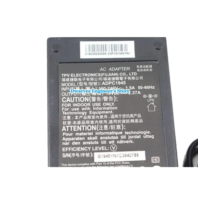 Подлинная ADPC1945 ADPC1936 Ноутбук 19V 2.37A 45W для PHILIPS 224E5Q 234E5 237E4Q 247E6Q 247E4L ЖК монитор OADPC1945