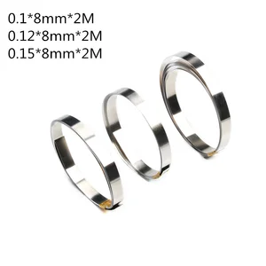 Лента из чистого никеля, 2 м, 8 мм х 0,10,120,15 для точечной сварки литиевых аккумуляторов 18650, совместима с точечной сваркой