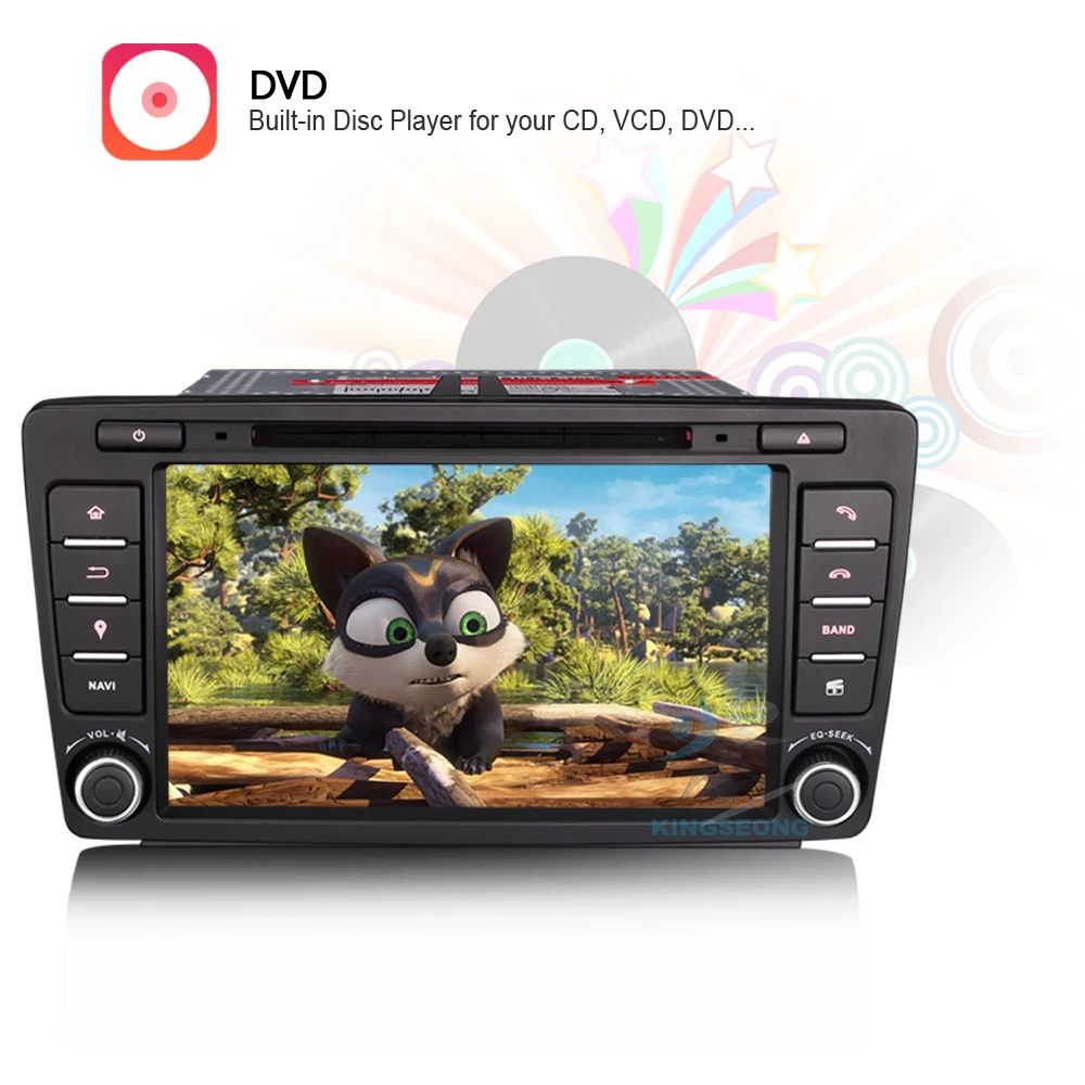 Восьмиядерный Android 6 0 Автомобильный DVD GPS Авторадио для SKODA OCTAVIA 2009 2012 CD