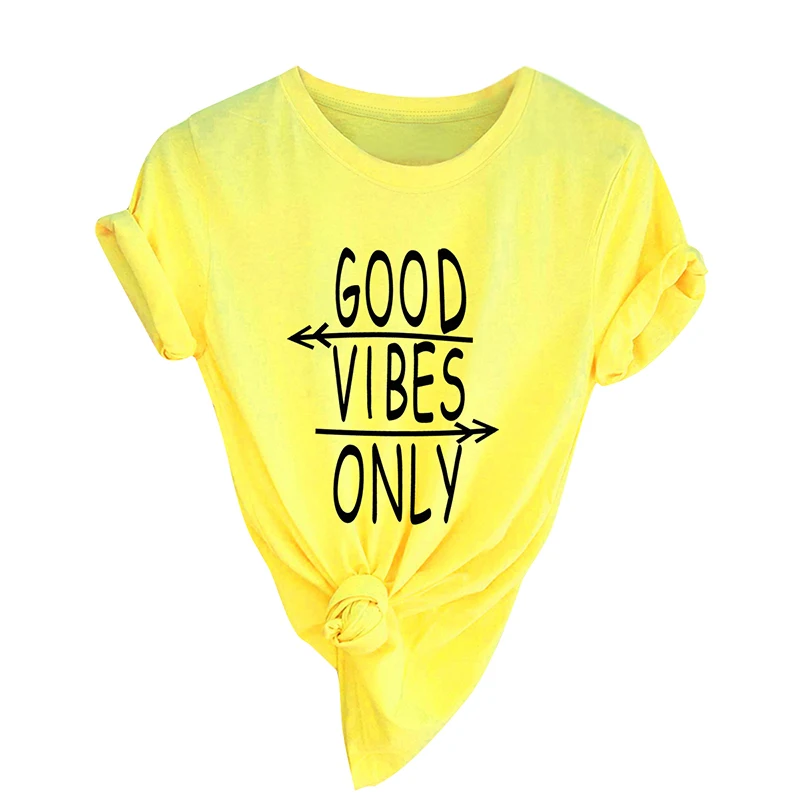 Yellow6 5XL размера плюс, Хлопковая женская футболка с надписью, футболка с короткими рукавами и круглым вырезом, крутые футболки с буквенным принтом, повседневные топы, Забавные футболки, туники - Цвет: Yellow6