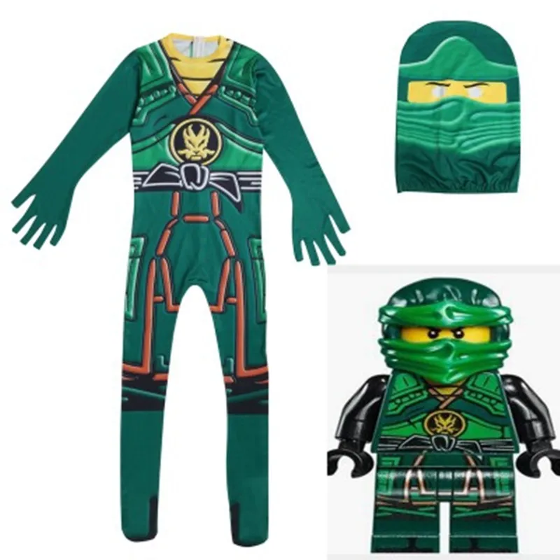 Ninjago игровой Косплей мальчиков/девочек Нарядный костюм комиксы карнавал