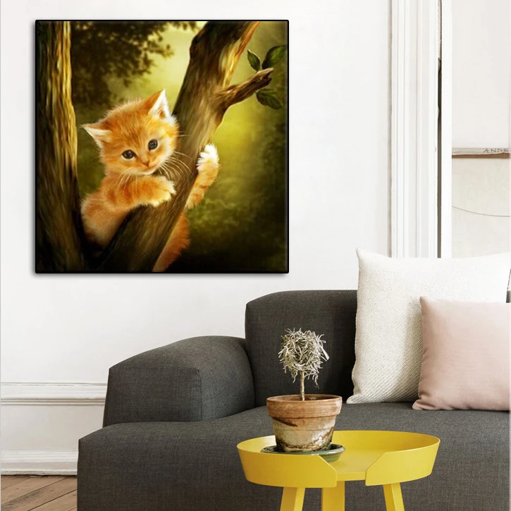 Алмазная вышивка 5D животные кошка наборы для вышивки крестиком DIY полный квадрат