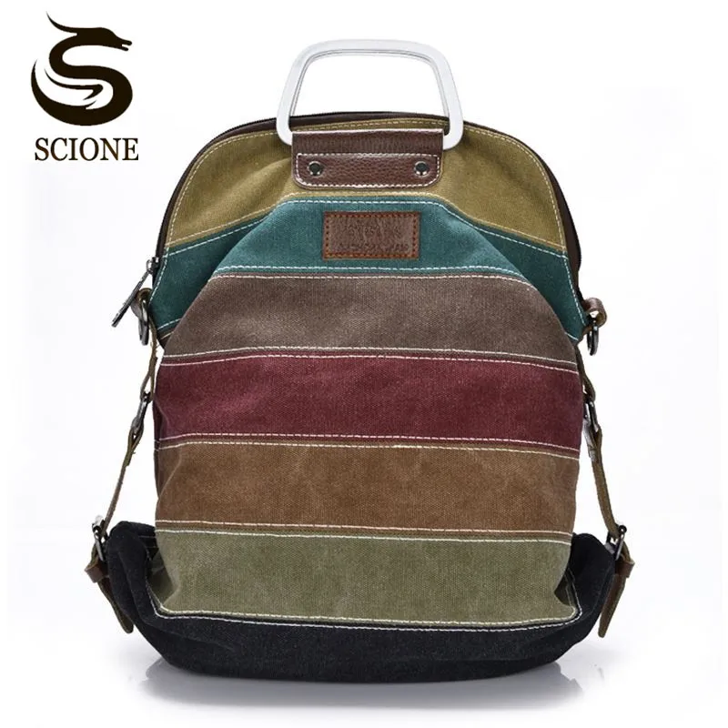 2018 Высоко качественный холстинный лоскутный многофункциональный рюкзак Цвет