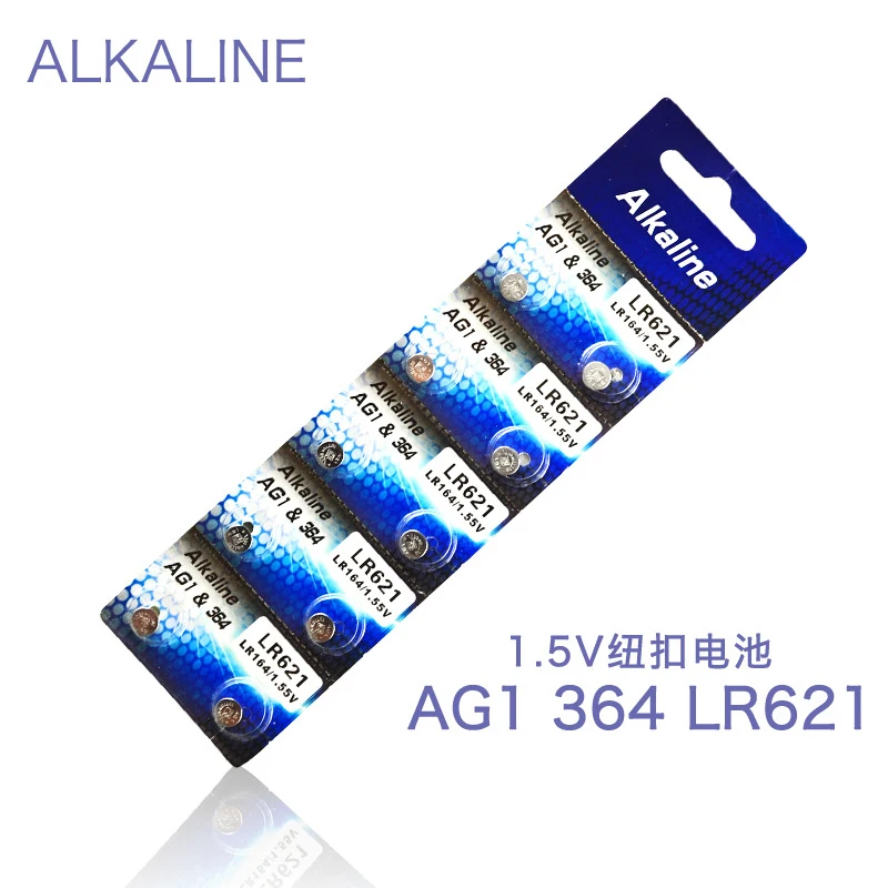 10 шт. 1 карты AG1 55 в литий ионная кнопка батареи для монет LR621 364A SR621W LR60 игрушек