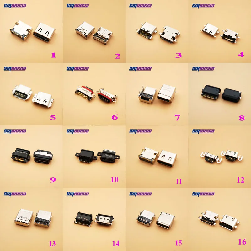 54 модели 108 шт. гнездовой разъем Type C Micro 3 1 USB питания коннектор для Xiao Mi Lenovo Huawei и т.