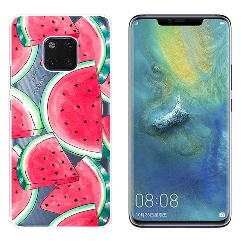 Мягкий чехол для Huawei Mate 20 Pro с красочным принтом задняя крышка телефона Fundas 6 39