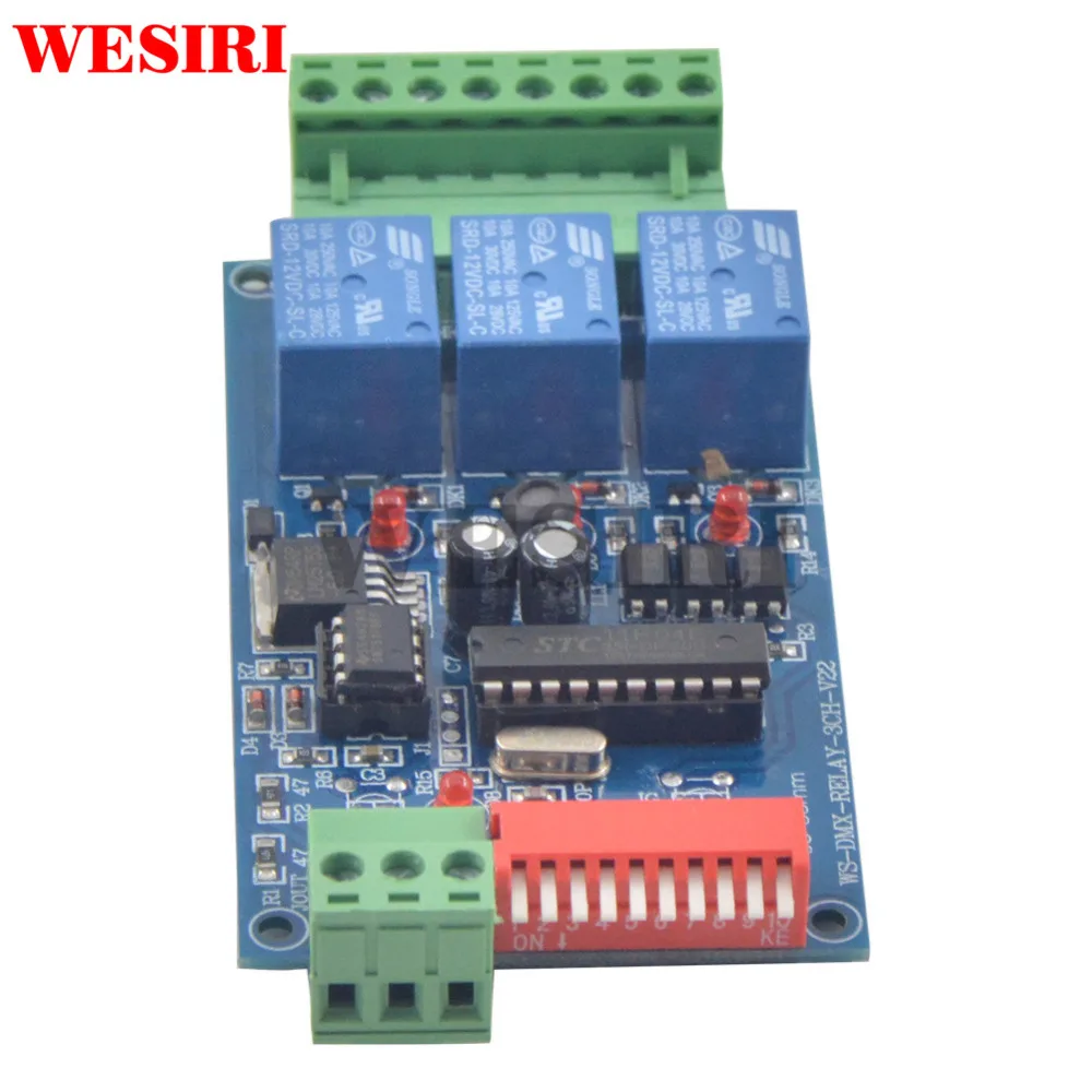 DC12V 10A * 3 канала DMX512 реле 3CH группы включения и выключения светодиодный контроллер