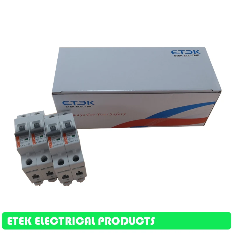 MCB EKM1-63 1P 2P 3P 4P AC C Тип 230/400V~ 50 Гц/60 Гц Мини автомат защити цепи 10A 16A 20A 25A 32A 40A 50A 63A