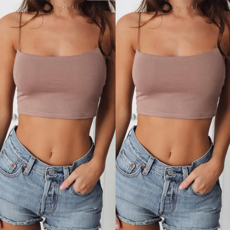Fashion Summer Women Casual Tank Tops Vest Blouse Sleeveless Crop Tops Shirt Sleeveless Short Sexy Solid