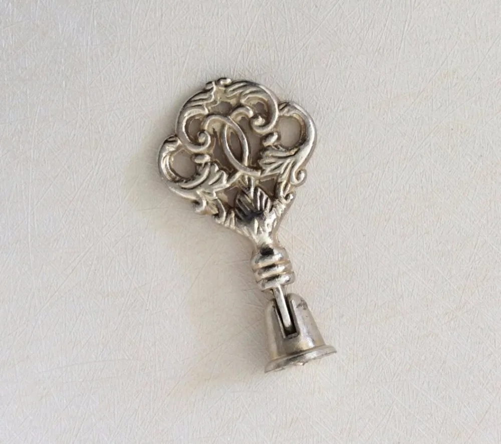 Ретро ящик капли серебряные ручки комода цветок шкаф капли/деревенский кухонная