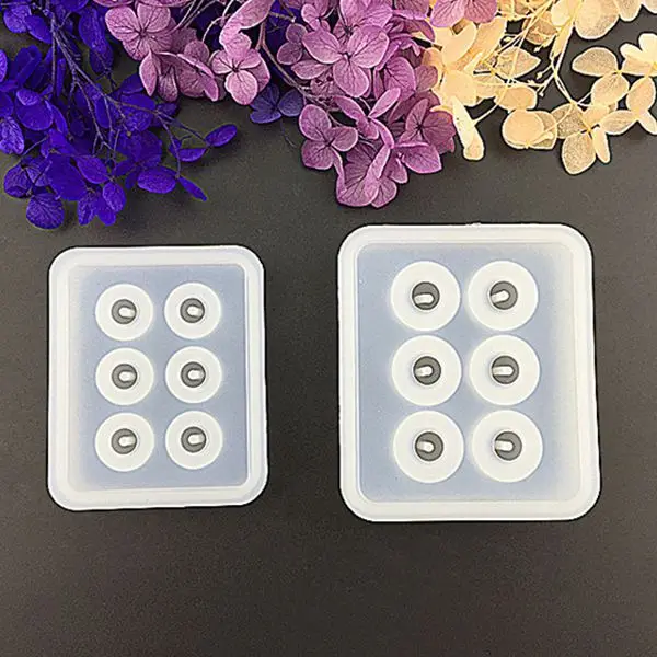 2 шт шарообразные силиконовые формы для бисера с отверстиями круглая эпоксидная