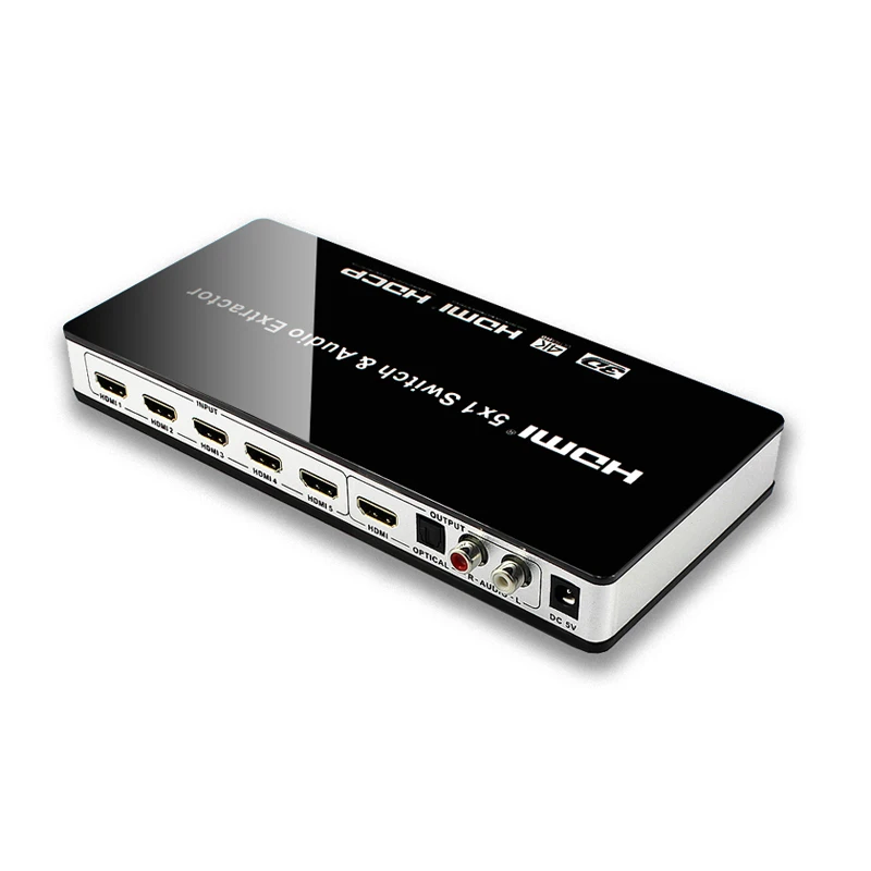 5X1 HDMI совместимый сплиттер переключатель 5 входов 1 выход HD для 360 PS4 Smart Android HDTV 4K