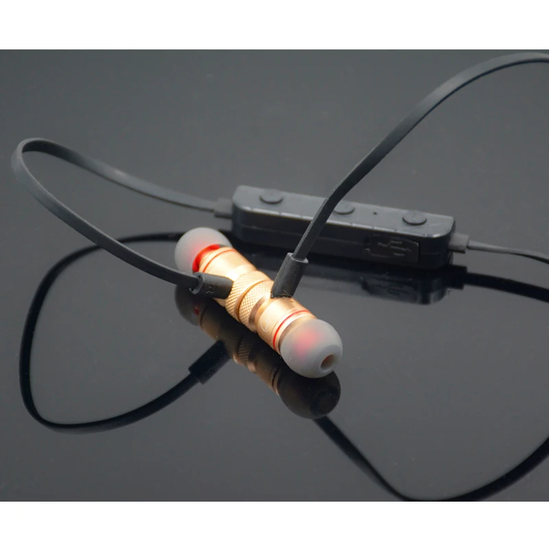 Магнитные беспроводные наушники M & J M9 для бега Bluetooth вкладыши с шумоподавлением