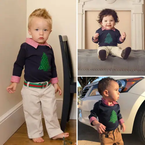 Осень 2018 Темно-Синий боди с длинным рукавом для новорожденных мальчиков топы