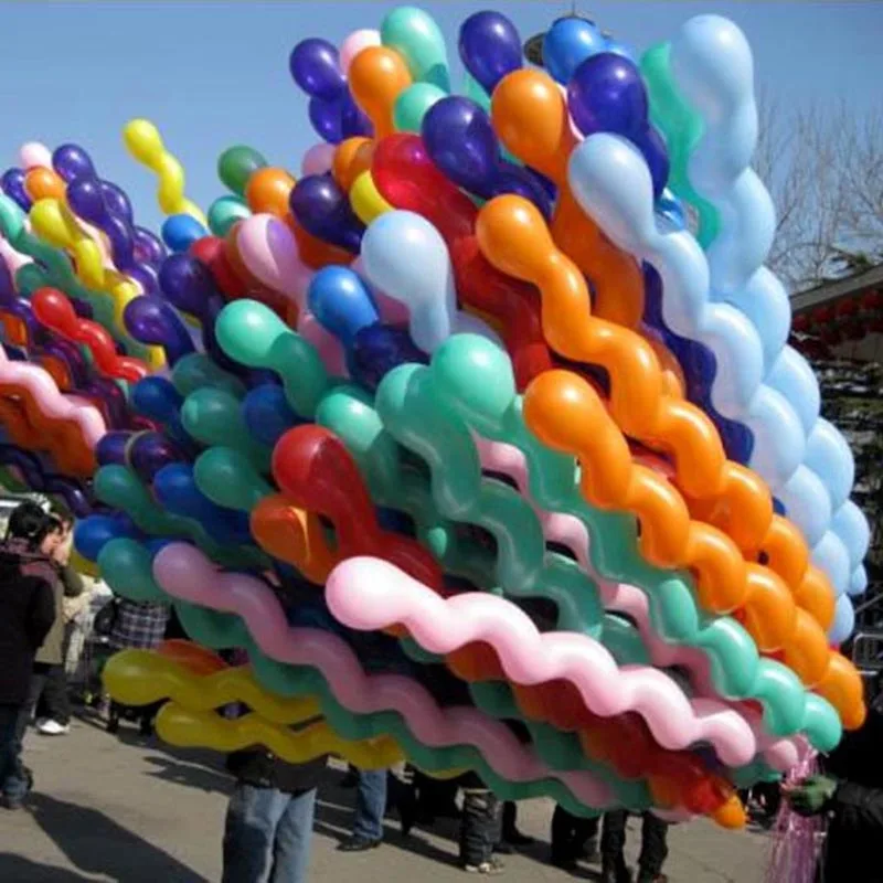 Высокое качество 10 шт./компл. гелиевые спиральные надувные шарики латексные