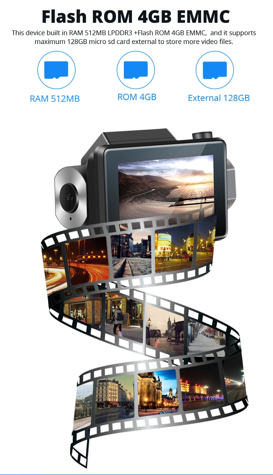 ANSTAR Dash Cam smart Car 3 дюйма 1080P HD видео запись с функцией Wi-Fi камера заднего вида мониторинг парковки Dash камера