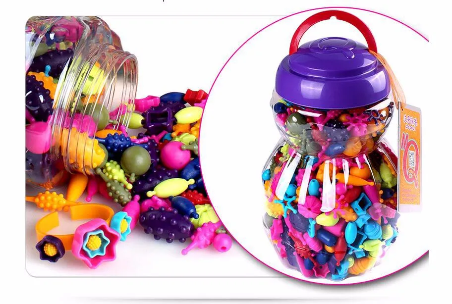 150-500 шт Горячая DIY Браслет Loom Band различные поп бусины набор аксессуаров детское изготовление украшений Игрушки для девочек