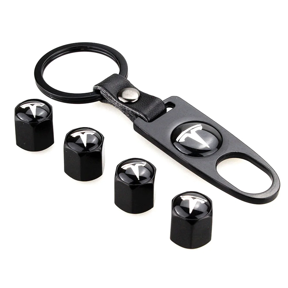 

Newly 2019 car Tire valve valve cap valve core cover Logo Styling Wheel Valve Mouth Accessories for Tesla Model S Model X Model3