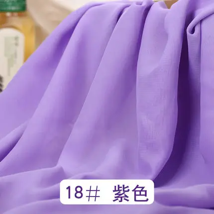 18 Purple 5 м шифоновая ткань свадебное платье подкладка драпировочная ткань юбка вечерние украшения жоржета тюль платье материал - Цвет: 18 Purple