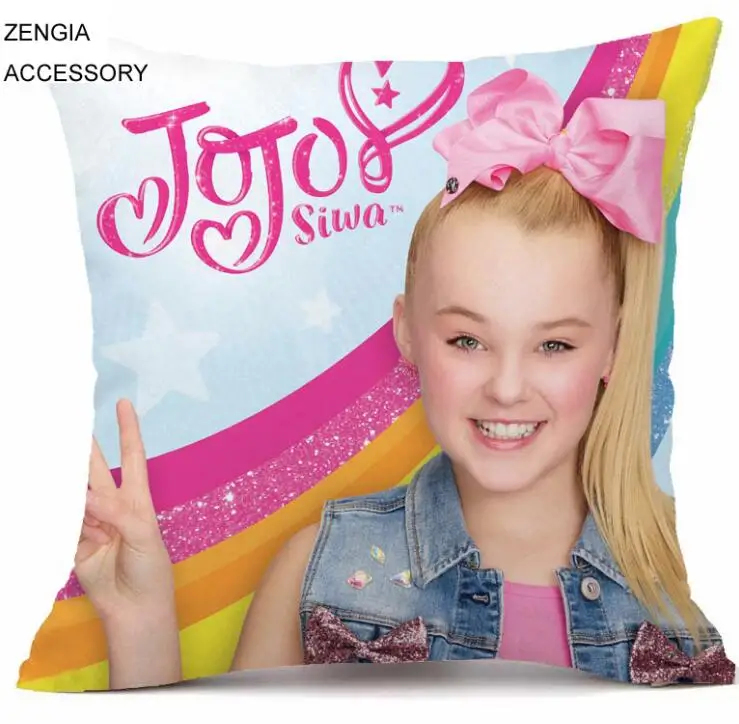 ZENGIA JoJo Siwa Наволочка на подушку размером 45*45, декоративная девочка Подушка Чехол Наволочка из полиэстера для декоративной диванной подушки детские подушки - Цвет: 14
