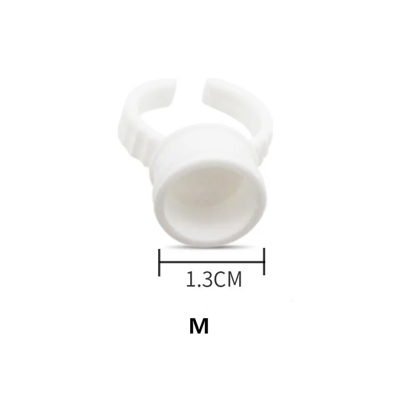 100 pcs/Lot Disposable S M L Glue Holder Ring Pallet For Eyelash Extension Tattoo Pigment Makeup Tool Kit Beauty Eye Lash Graft | Красота и
