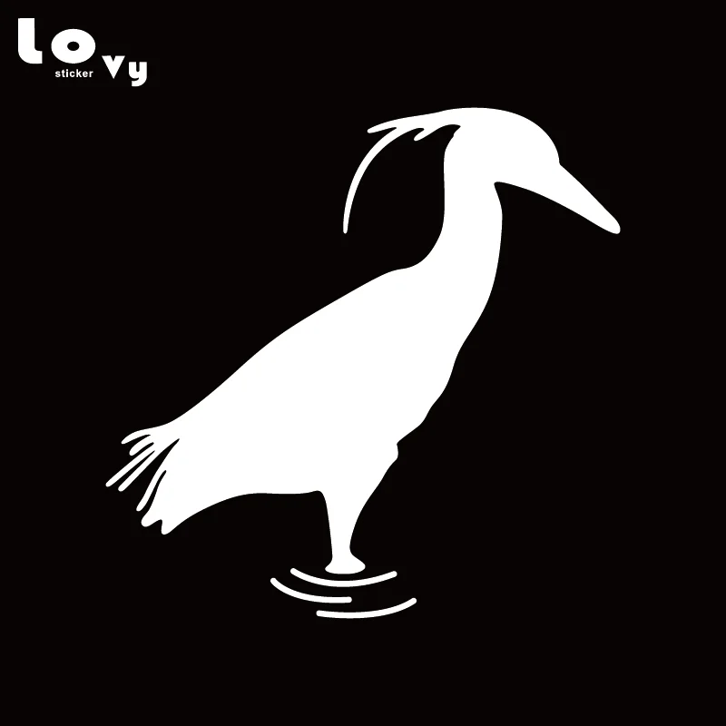 Cartoon Animal Egret Bird - Heron Vinyl Car Sticker Bumper Window Decal Accessories CA1138 | Автомобили и мотоциклы