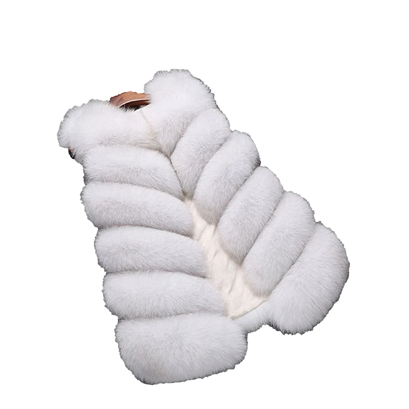 Новый дизайн 2017 Модный зимний женский меховой жилет жилеты из искусственного
