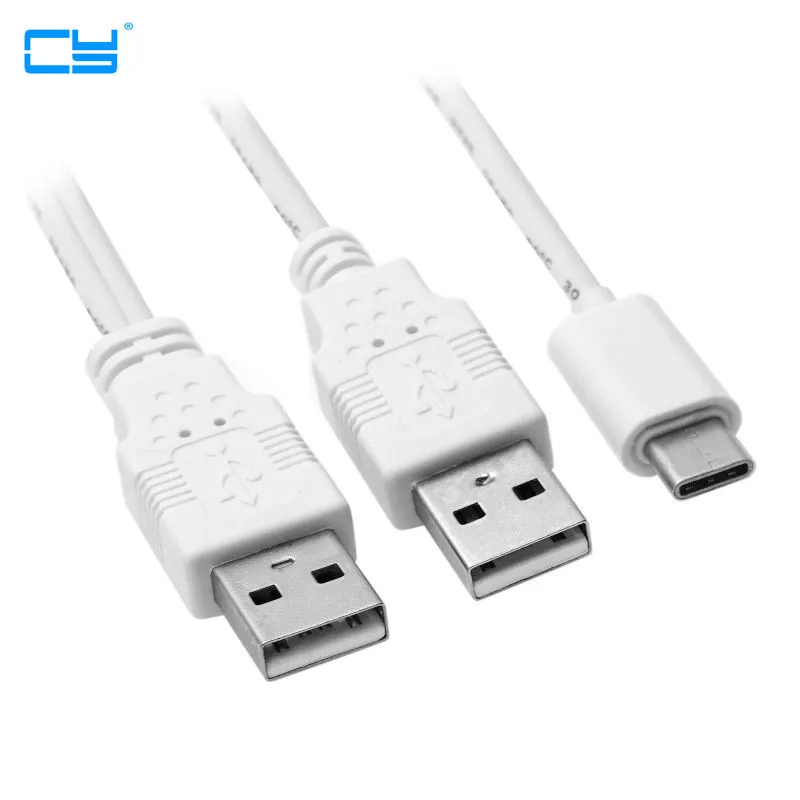 Кабель USB 3 1 типа C для двух A Male Extra Power Data Y сотового телефона и жесткого диска|usb-c