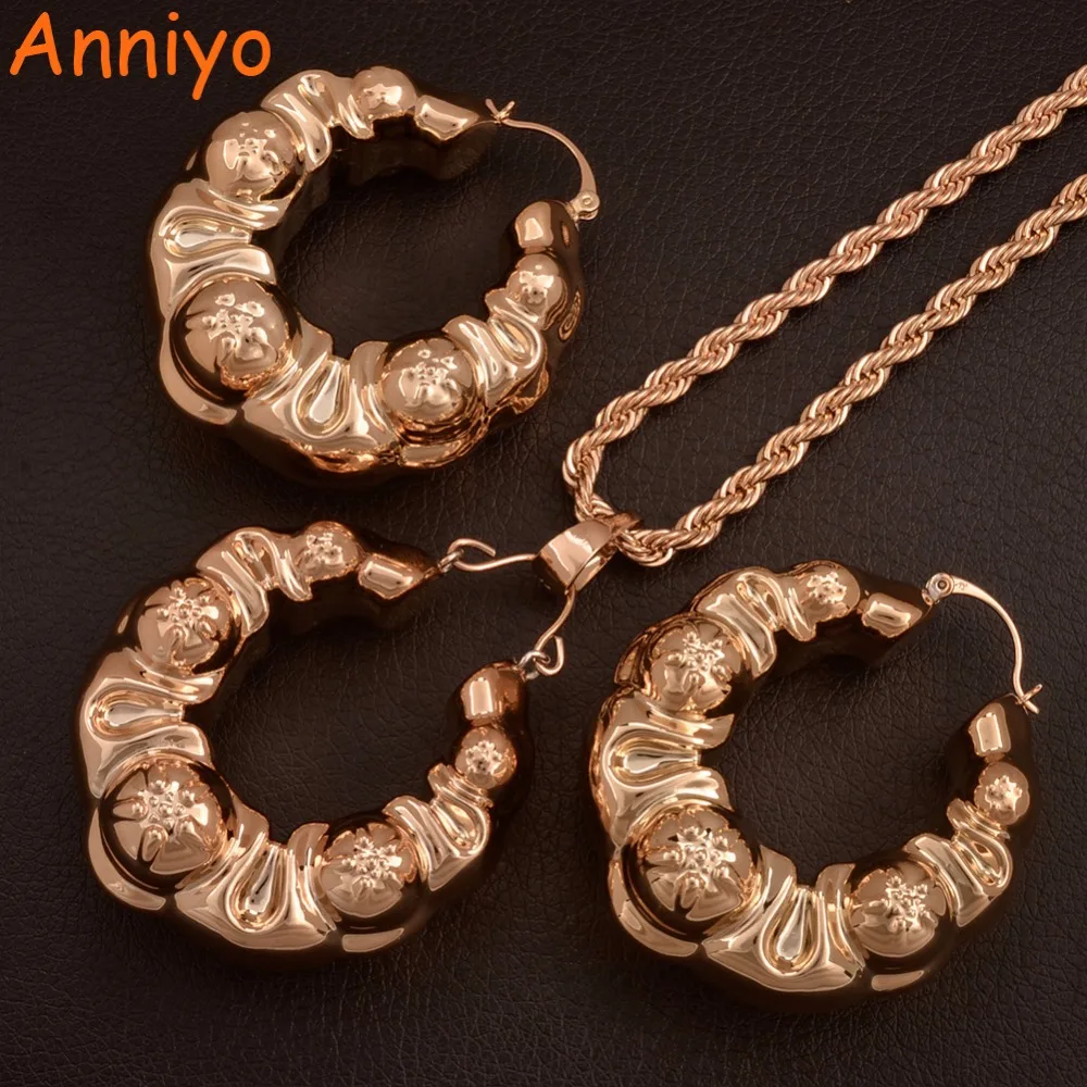 Anniyo африканские Ювелирные наборы нигерийские невесты подарки Большая подвеска