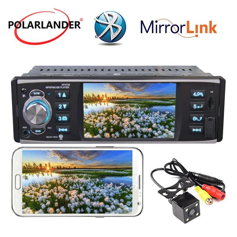 

Car Radio Autoradio Touch Screen 1 Din 4 Inch HD USB / SD /FM Stereo Bluetooth MP5 Player Mirror Link Radio Cassette Player