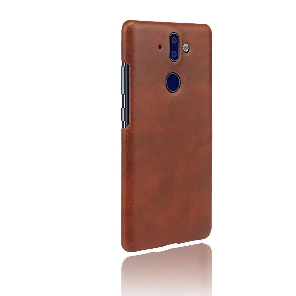 Чехол для Nokia 9 коричневый один цвет чехлы телефонов Nokia9 жесткие чехол поддержка