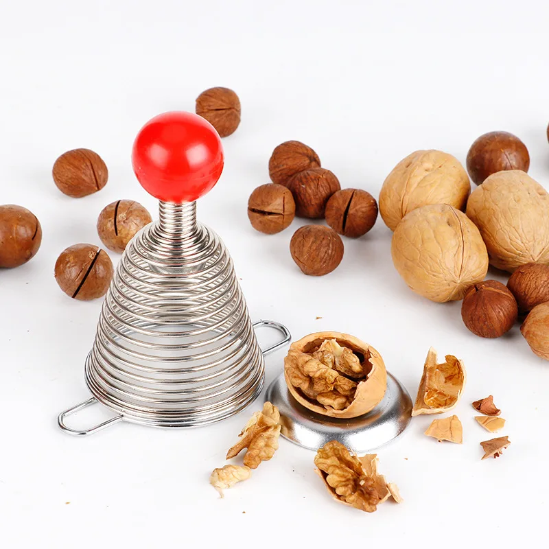 Stainless Nut Cracker Walnut Device Creative Opener Fruit & Vegetable Stretchable Spring Kitchen Tool | Дом и сад
