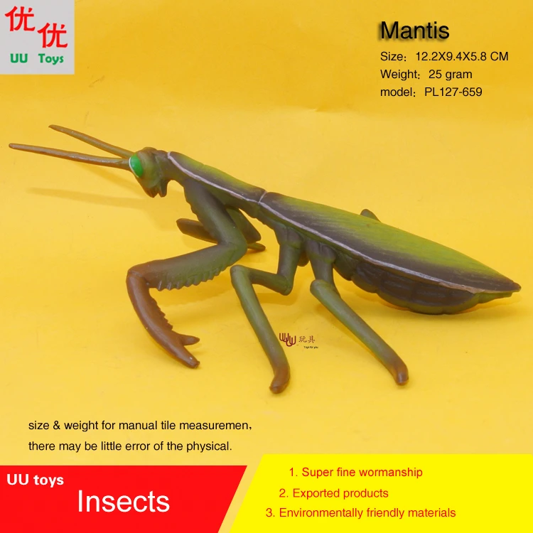 

Hot toys Mantis Devil Horse Rearhorse Insects Simulation model Insects Animals kids gift educational props Action Figures