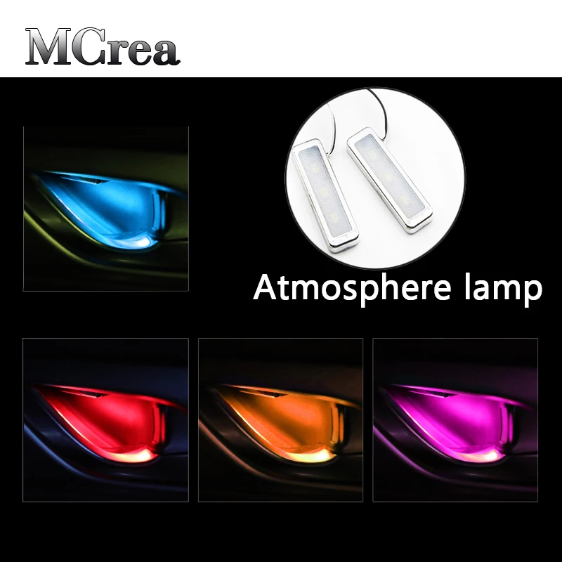 Универсальные наклейки MCrea на дверную чашу автомобиля с окружающим светом для Opel