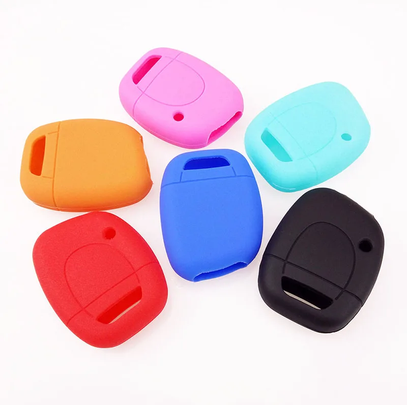 

1 Button Silicone Key Case Cover For Renault Clio Kangoo Master Twingo Keyless Fob Shell Holder Protector